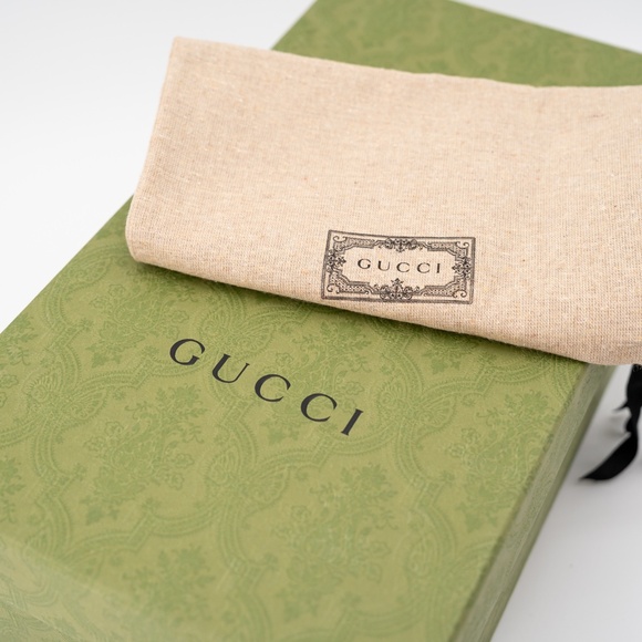 size 40.5G - Gucci Marmont GG Thong T-Strap Sandals Black Leather Chuck Heel - Picture 11 of 12